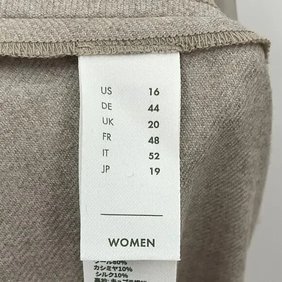 NWT Lilysilk Mottled Silk Wool A Line Skirt Pebble 16 - Picture 12 of 16